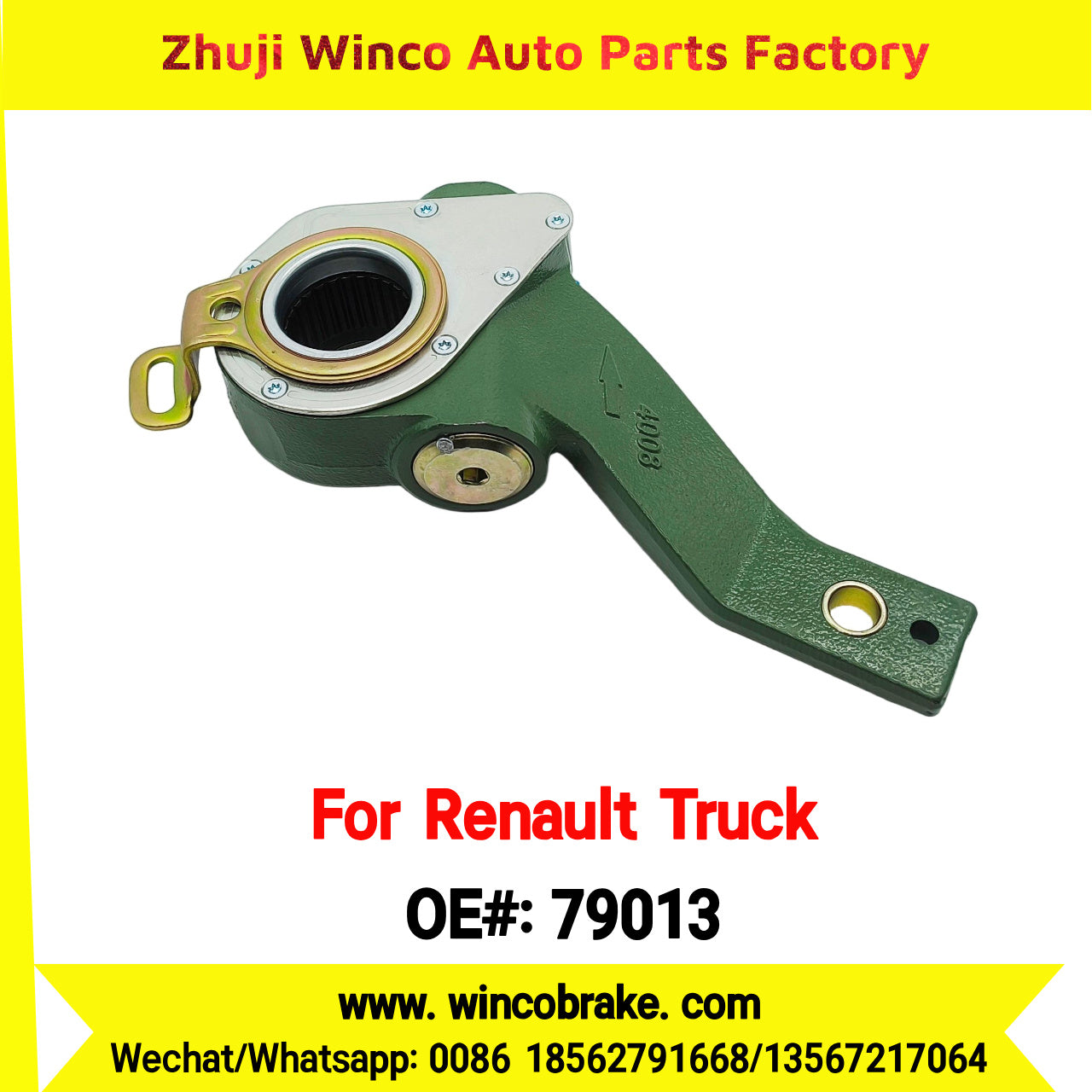 Winco OEM 79013 Automatic Slack Adjuster TO FIT Renault Truck 27 Teeth, 175, 14mm Bushing REPLACES HALDEX 79013