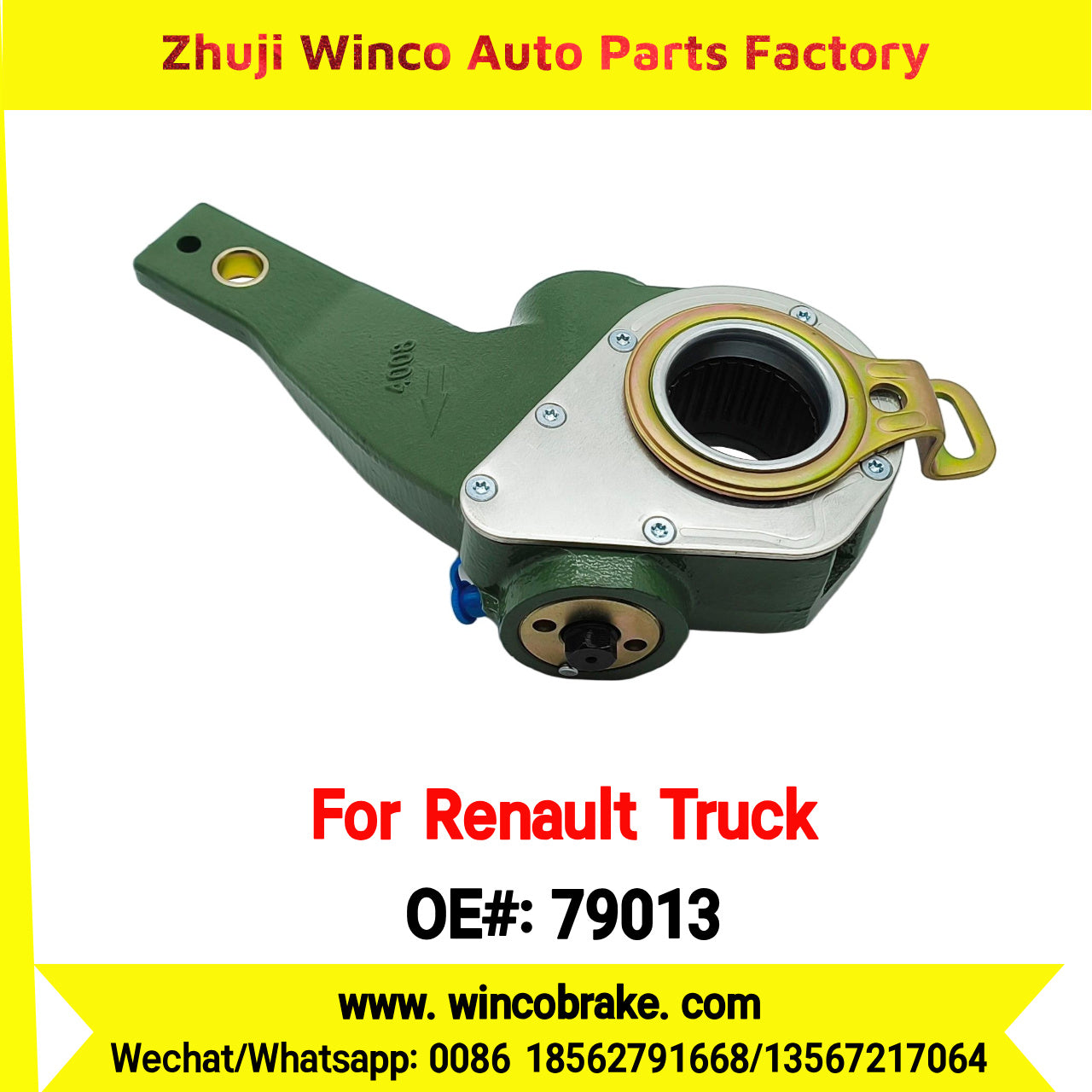 Winco OEM 79013 Automatic Slack Adjuster TO FIT Renault Truck 27 Teeth, 175, 14mm Bushing REPLACES HALDEX 79013