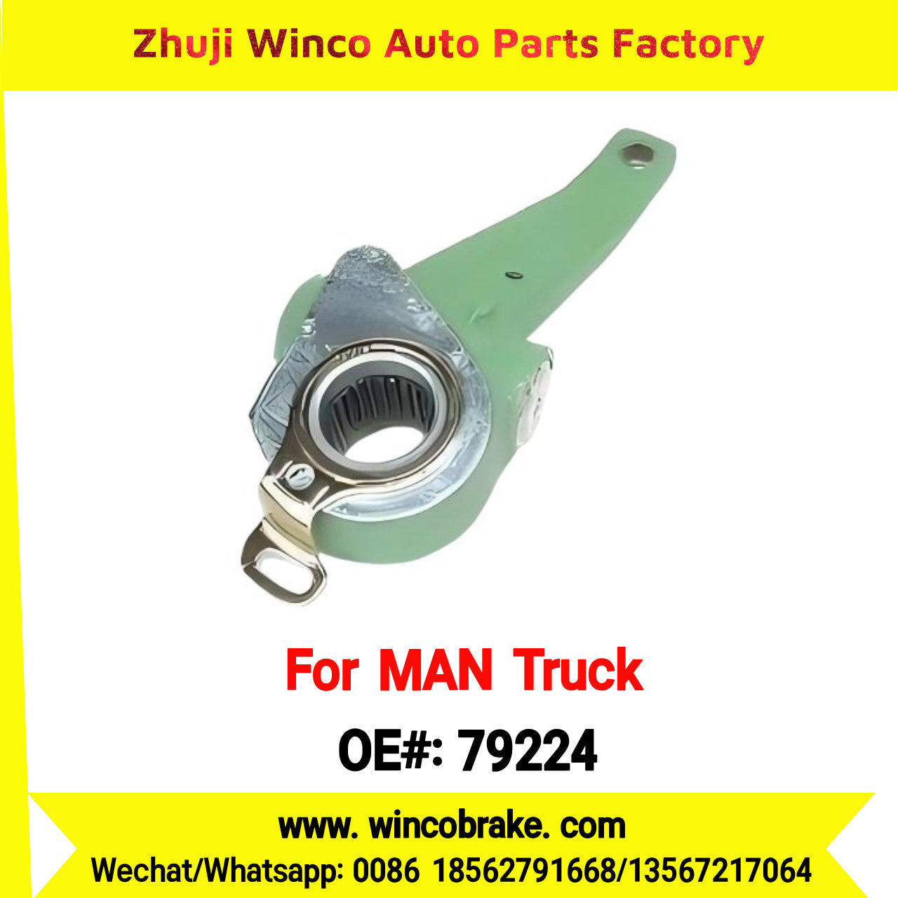 Winco OEM 79224 Automatic Slack Adjuster OEM 81.50610-6221 Fit MAN Truck and Bus Spare Parts LH 26 Teeth Replace Haldex 79224
