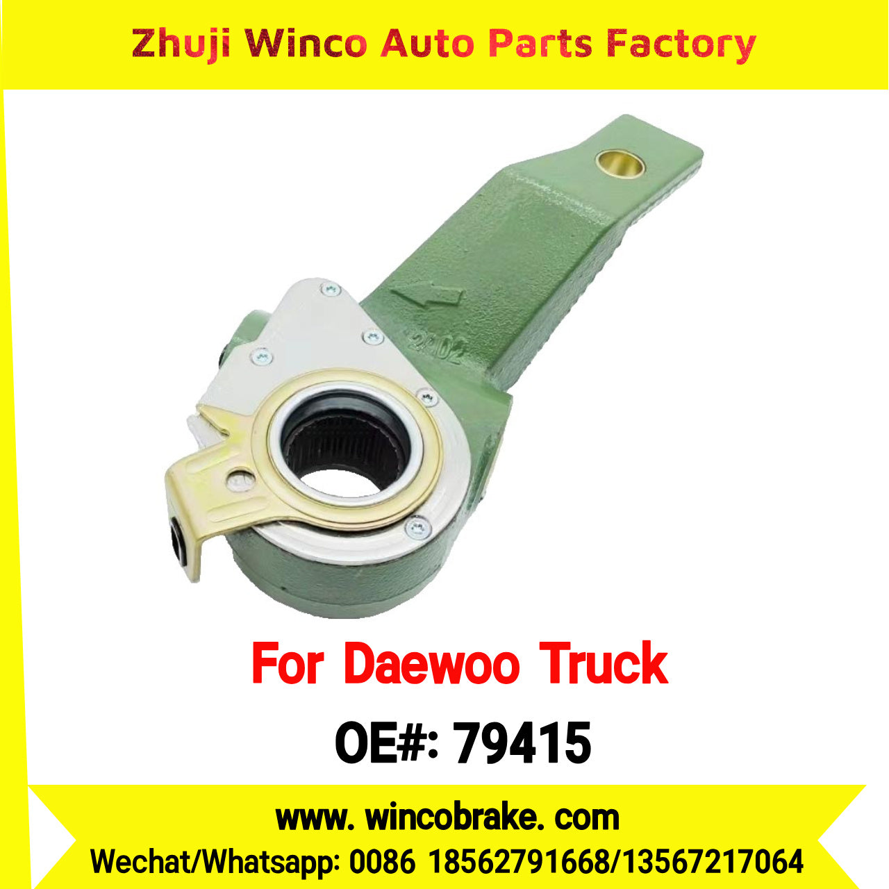 Winco OEM 79415 Automatic Slack Adjuster Suit to DAEWOO Trucks Parts RH 25 Teeth South Korea Southeast Asia Market To Replace Haldex 79415