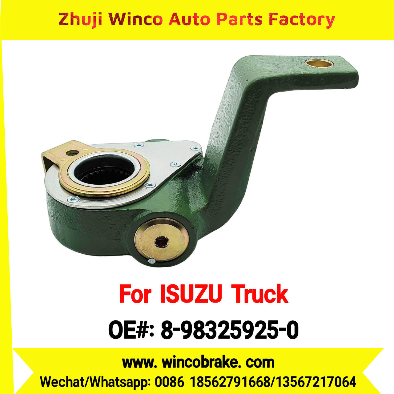 Winco OEM 8-98325925-0 Automatic Slack Adjuster for Suit to Japanese ISUZU Trucks Spare Parts to Fit Truck & Trailer for Southeast Asia Market
