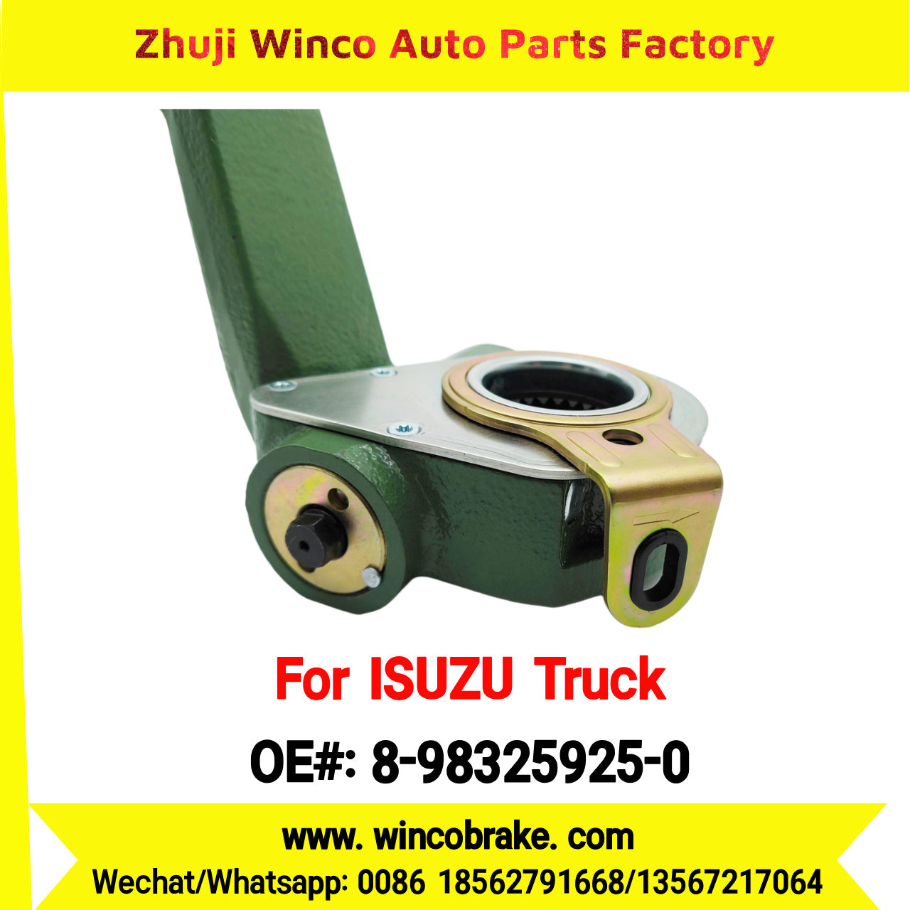 Winco OEM 8-98325925-0 Automatic Slack Adjuster for Suit to Japanese ISUZU Trucks Spare Parts to Fit Truck & Trailer for Southeast Asia Market