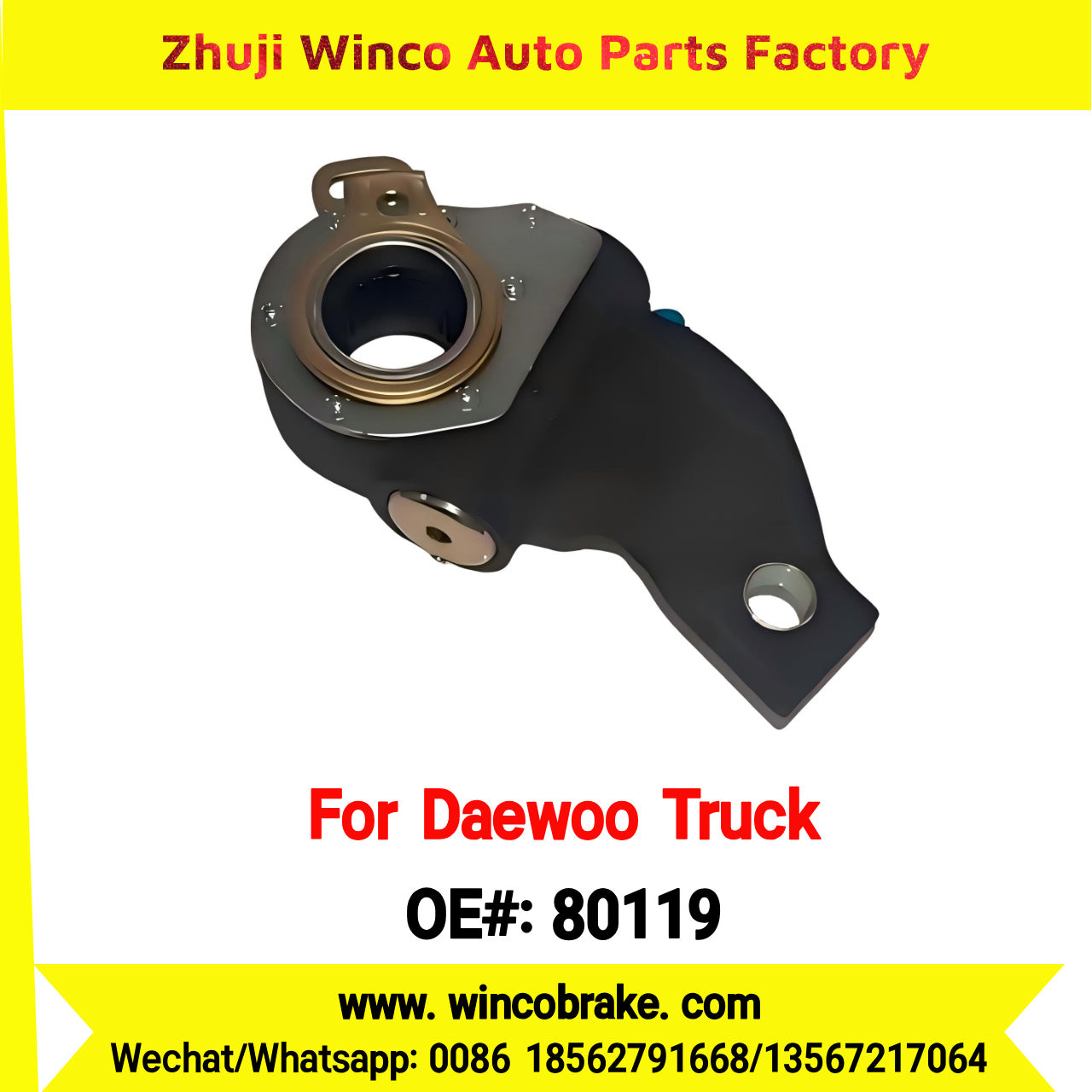 Winco OEM 80119 Automatic Slack Adjuster for Korean Daewoo Trucks 25 Teeth to Southeast Asia Market