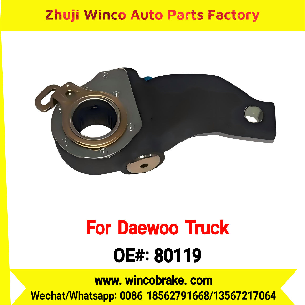 Winco OEM 80119 Automatic Slack Adjuster for Korean Daewoo Trucks 25 Teeth to Southeast Asia Market