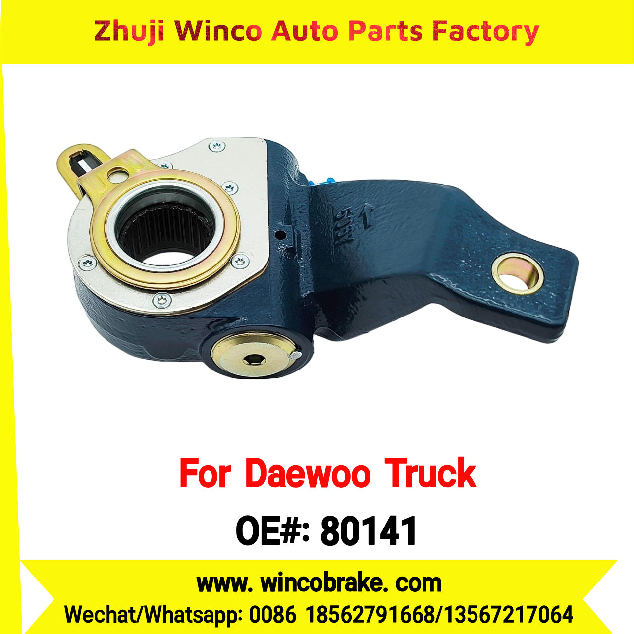 Winco OEM 80141 Automatic Slack Adjuster Suit to Daewoo Truck Parts South Korea Southeast Asia Market Replace OEM 582508C800