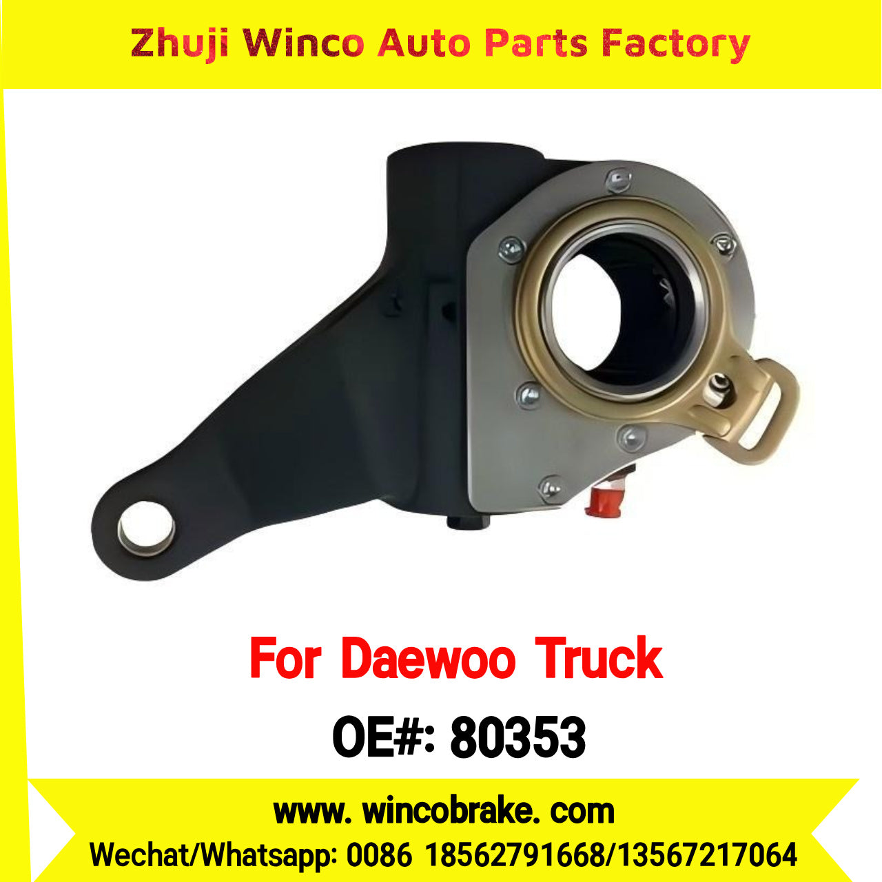Winco OEM 80353 Automatic Slack Adjuster Suit to DAEWOO Trucks Parts LH 25 Teeth South Korea Southeast Asia Market To Replace Haldex 80353