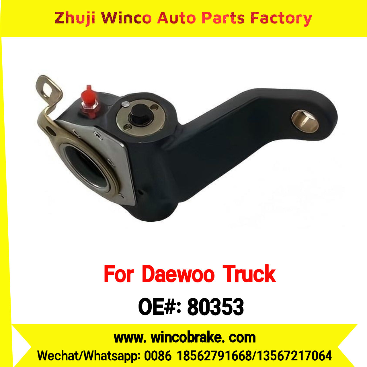 Winco OEM 80353 Automatic Slack Adjuster Suit to DAEWOO Trucks Parts LH 25 Teeth South Korea Southeast Asia Market To Replace Haldex 80353