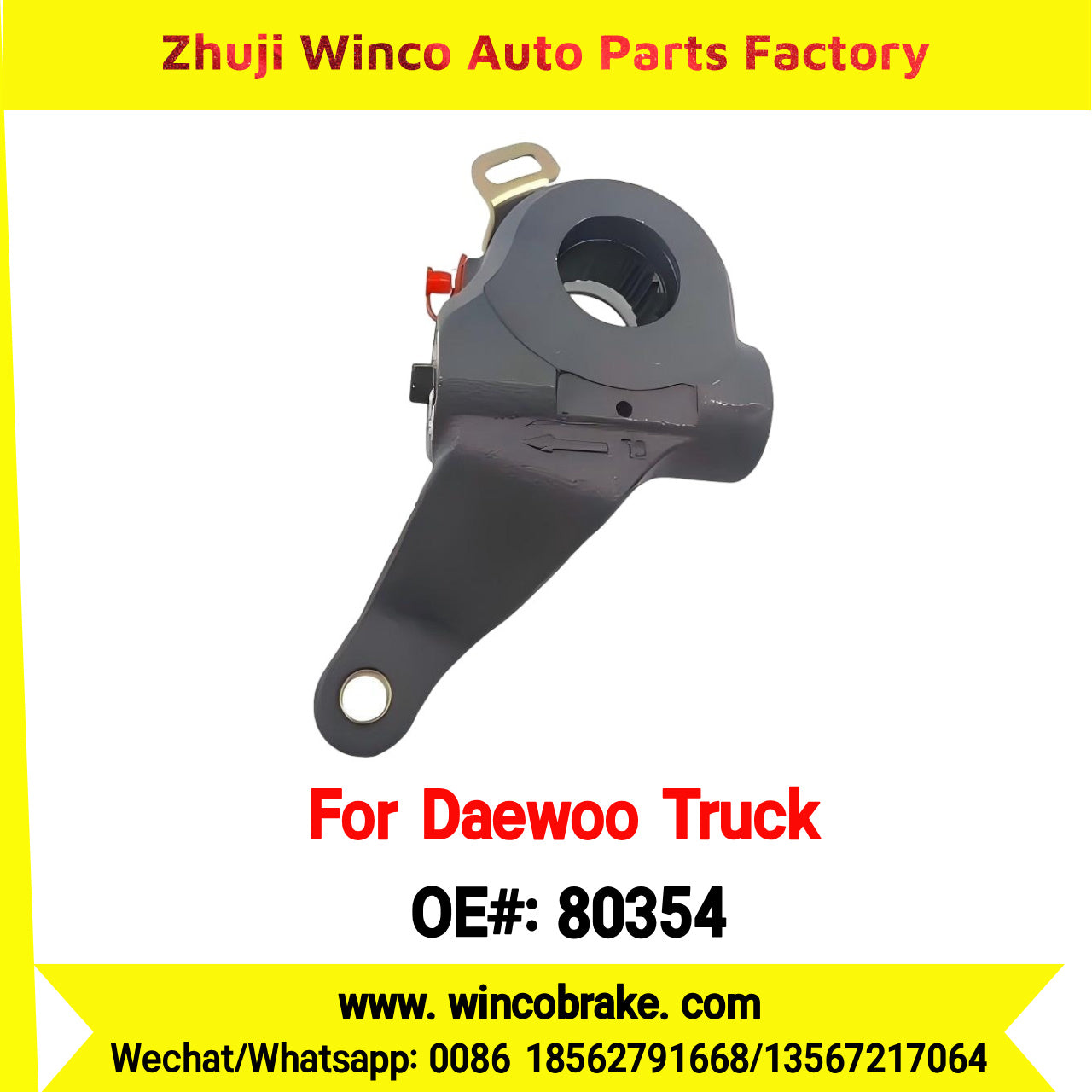Winco OEM 80354 Automatic Slack Adjuster Suit to DAEWOO Trucks Parts RH 25 Teeth South Korea Southeast Asia Market To Replace Haldex 80354