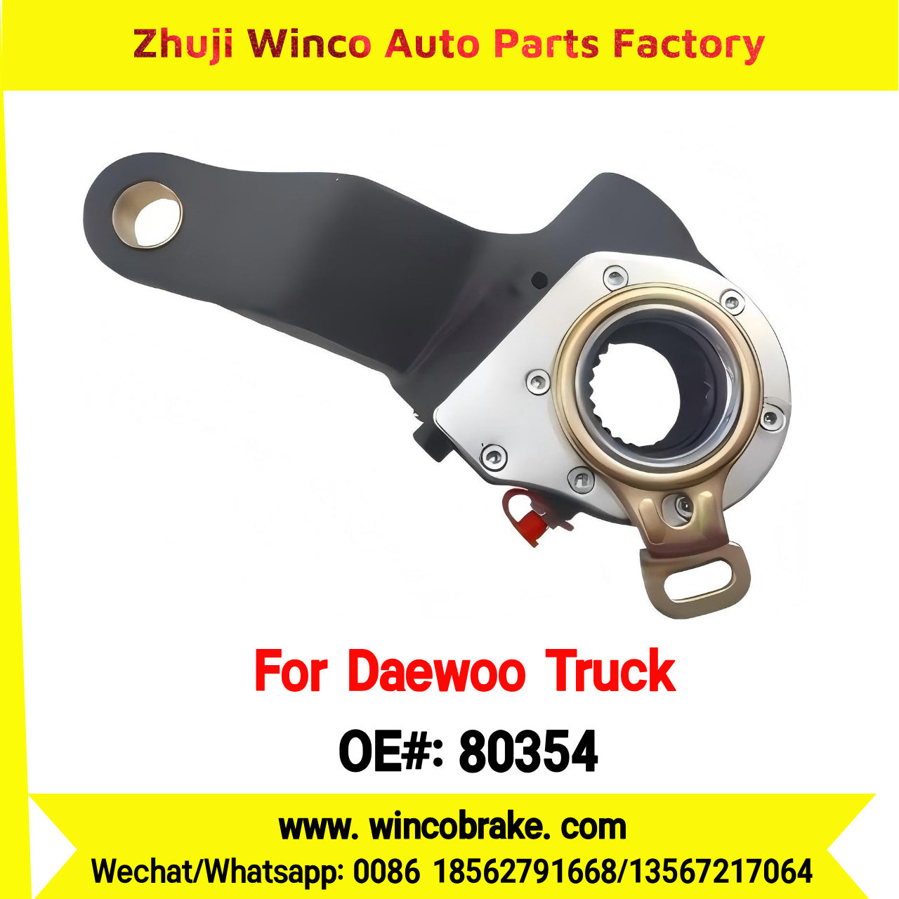 Winco OEM 80354 Automatic Slack Adjuster Suit to DAEWOO Trucks Parts RH 25 Teeth South Korea Southeast Asia Market To Replace Haldex 80354