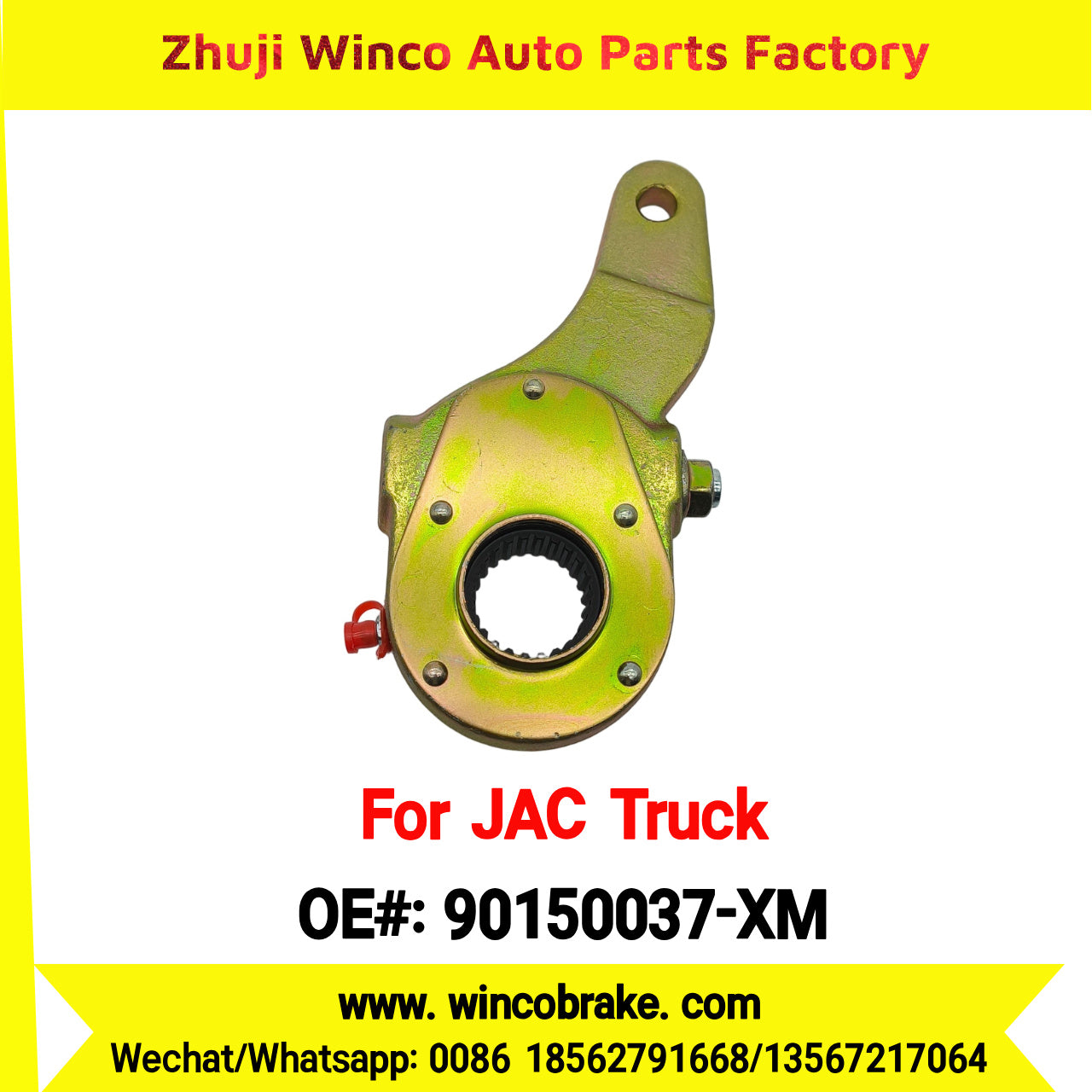 Winco OEM 90150037-XM Manual Slack Adjuster for Auto Adjusting Arm for JAC Gallop Meichi Meritor Axle Truck Spare Parts 24 Teeth