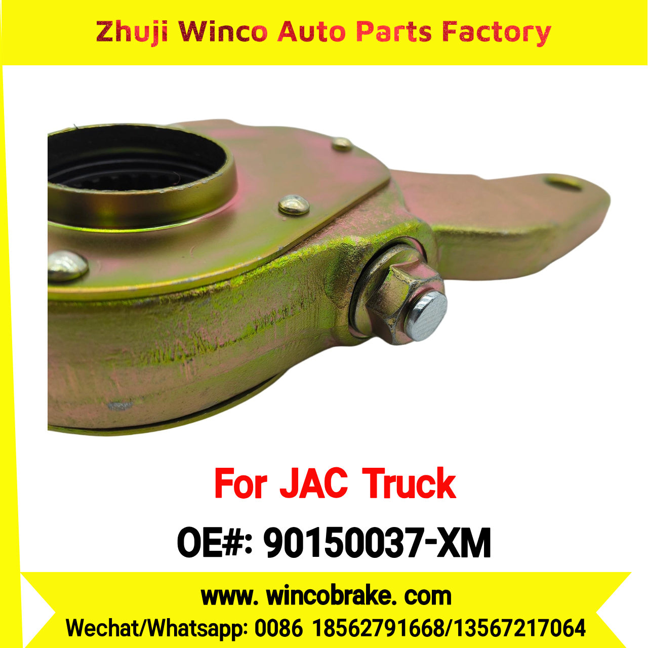 Winco OEM 90150037-XM Manual Slack Adjuster for Auto Adjusting Arm for JAC Gallop Meichi Meritor Axle Truck Spare Parts 24 Teeth