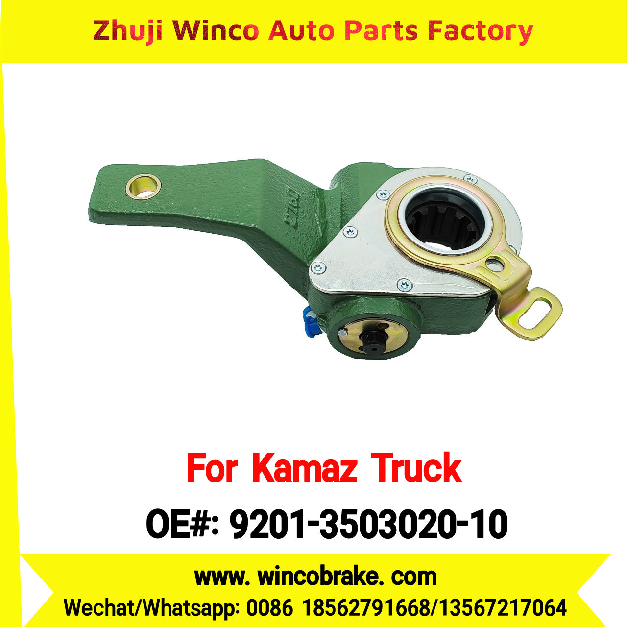 Winco OEM 9201-3503020-10 Automatic Slack Adjuster for RH 10 Teeth KAMAZ Truck to Replace HALDEX 79258 Russian Heavy Duty