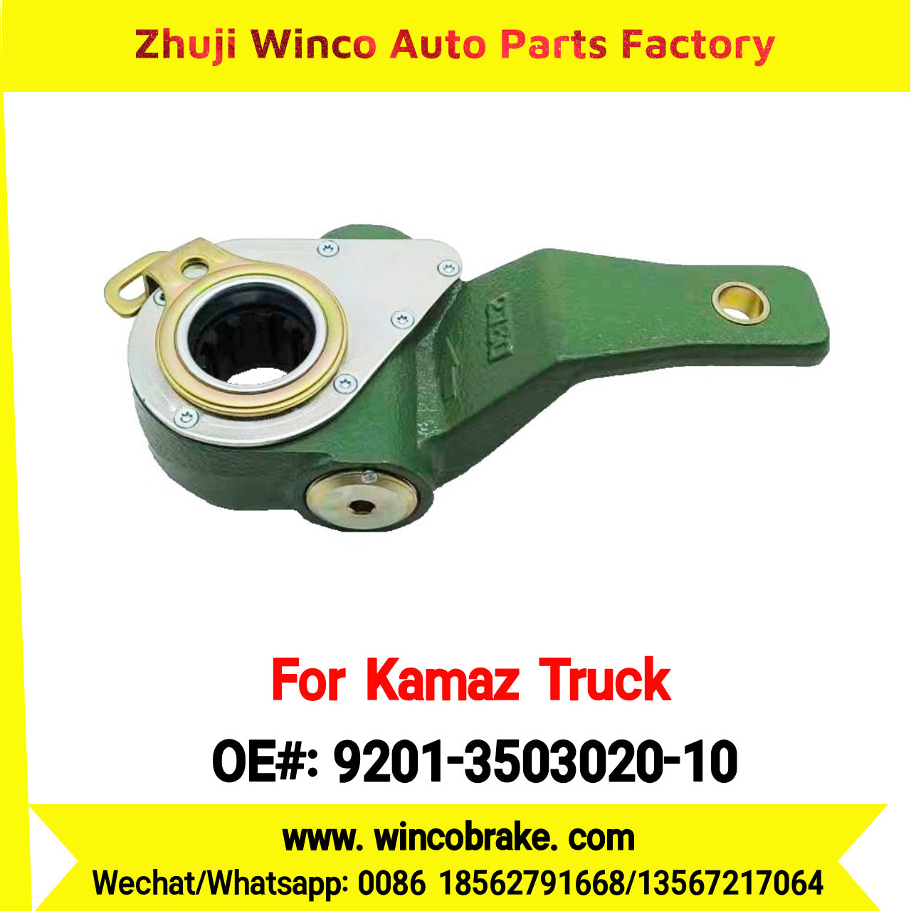 Winco OEM 9201-3503020-10 Automatic Slack Adjuster for RH 10 Teeth KAMAZ Truck to Replace HALDEX 79258 Russian Heavy Duty