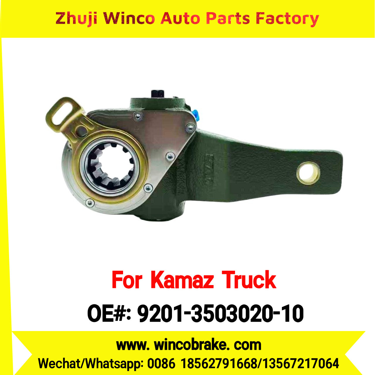 Winco OEM 9201-3503020-10 Automatic Slack Adjuster for RH 10 Teeth KAMAZ Truck to Replace HALDEX 79258 Russian Heavy Duty