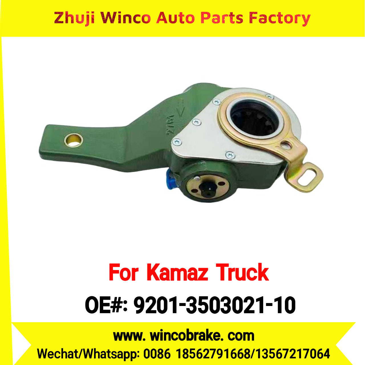 Winco OEM 9201-3503021-10 Automatic Slack Adjuster for LH 10 Teeth KAMAZ Truck to Replace HALDEX 79259 Russian Heavy Duty