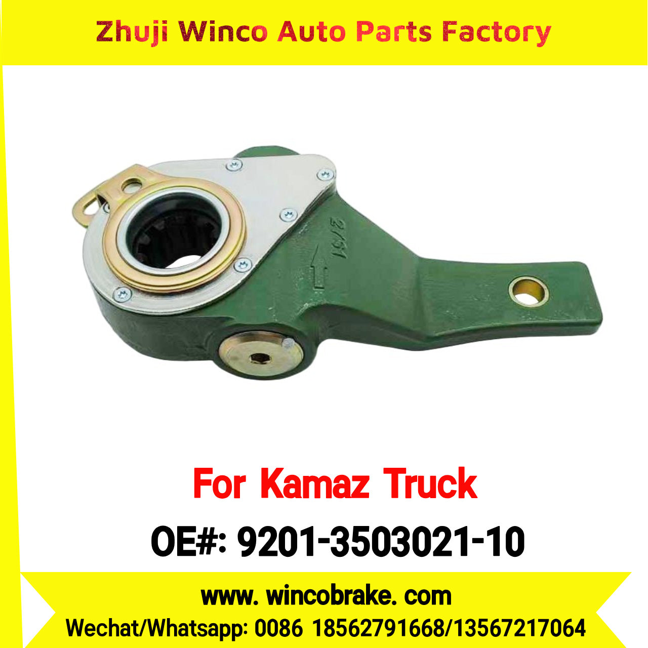 Winco OEM 9201-3503021-10 Automatic Slack Adjuster for LH 10 Teeth KAMAZ Truck to Replace HALDEX 79259 Russian Heavy Duty