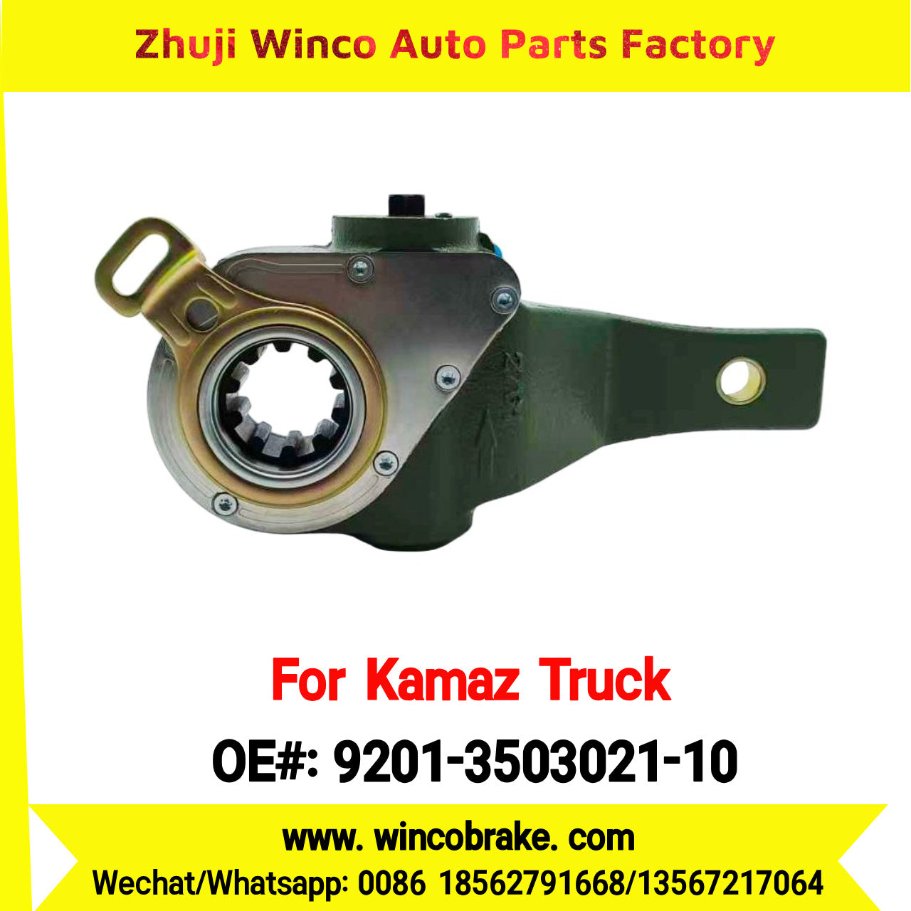 Winco OEM 9201-3503021-10 Automatic Slack Adjuster for LH 10 Teeth KAMAZ Truck to Replace HALDEX 79259 Russian Heavy Duty