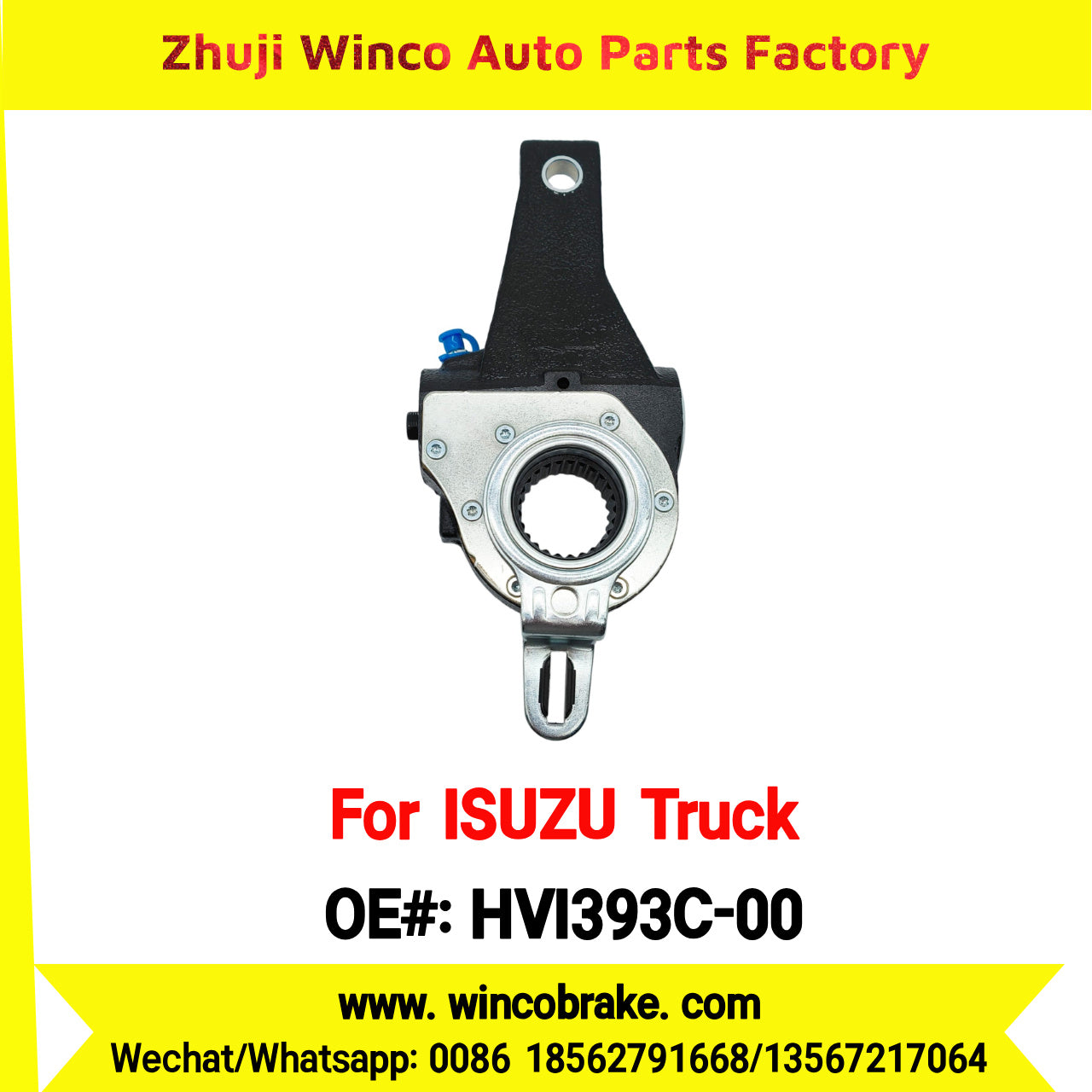 Winco OEM HVI393C-00 Automatic Slack Adjuster for Suit to Japanese ISUZU Trucks Spare Parts to Fit Truck & Trailer for Southeast Asia Market
