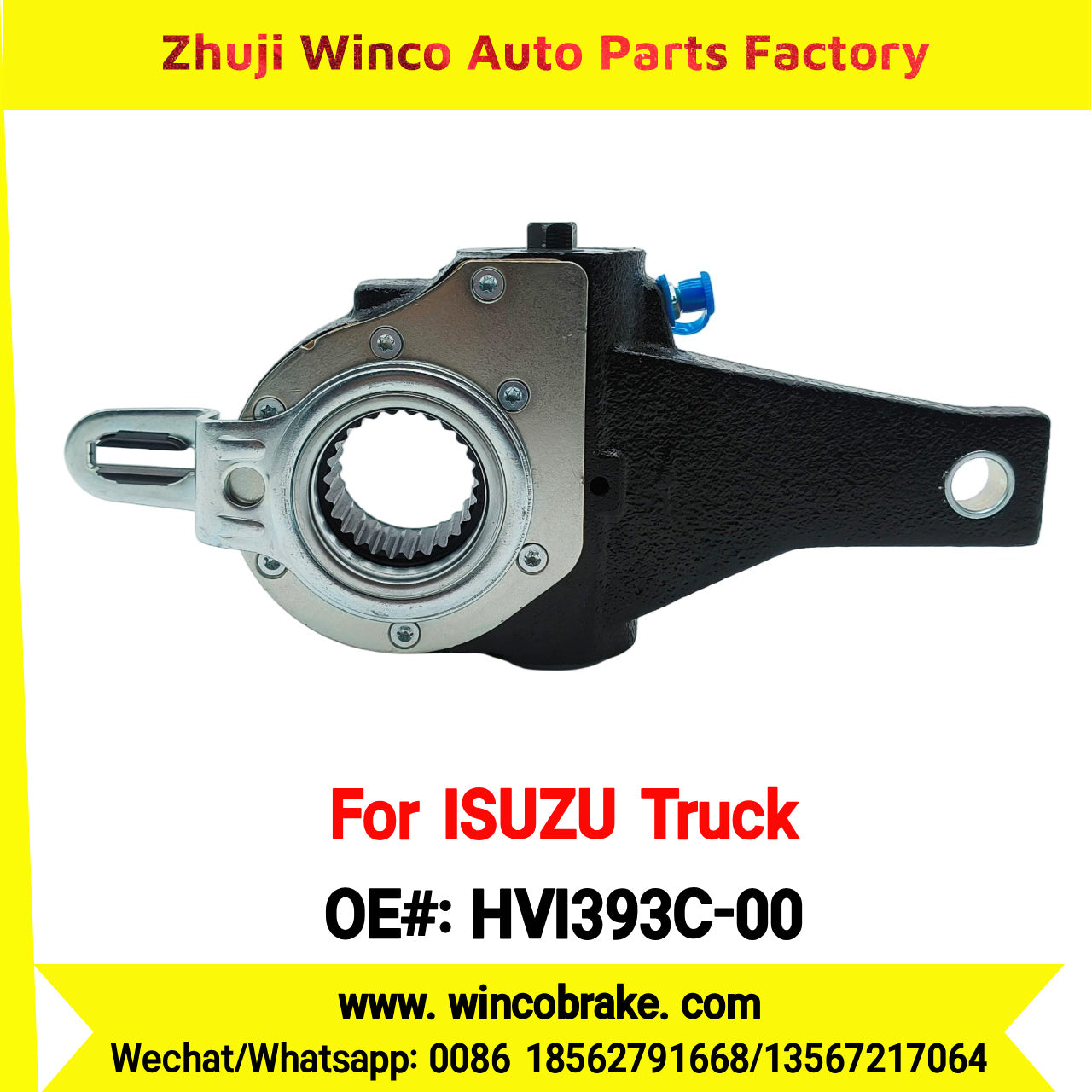 Winco OEM HVI393C-00 Automatic Slack Adjuster for Suit to Japanese ISUZU Trucks Spare Parts to Fit Truck & Trailer for Southeast Asia Market