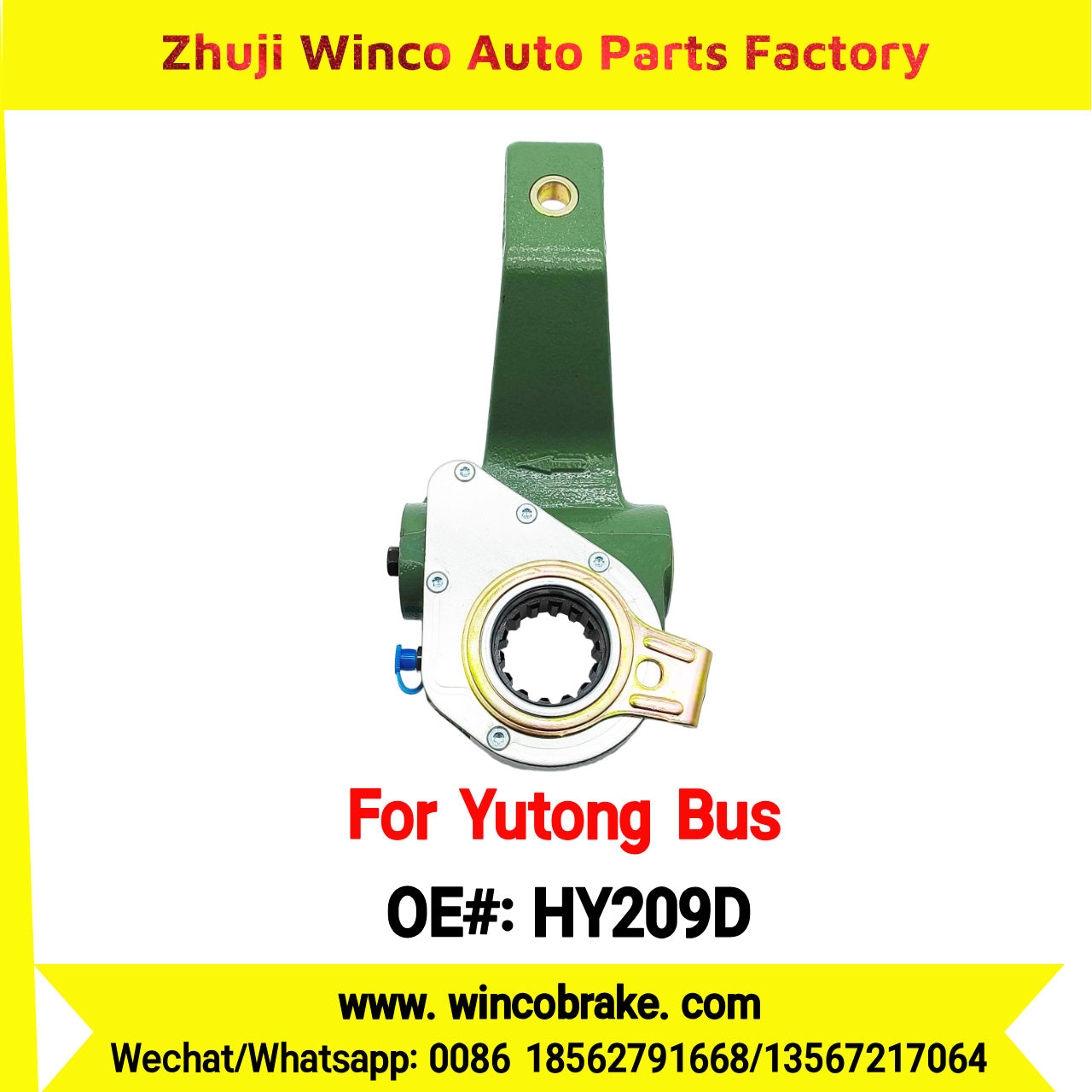 Winco OEM HY209D Automatic Slack Adjuster TO FIT YUTONG BUS ZK6129H/ZK6119HA 14 Teeth