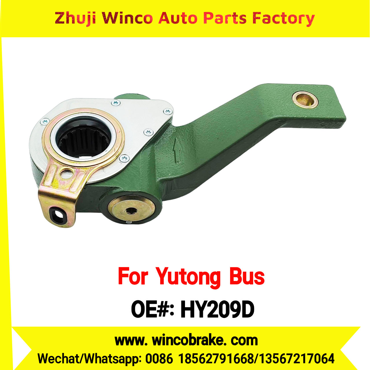 Winco OEM HY209D Automatic Slack Adjuster TO FIT YUTONG BUS ZK6129H/ZK6119HA 14 Teeth