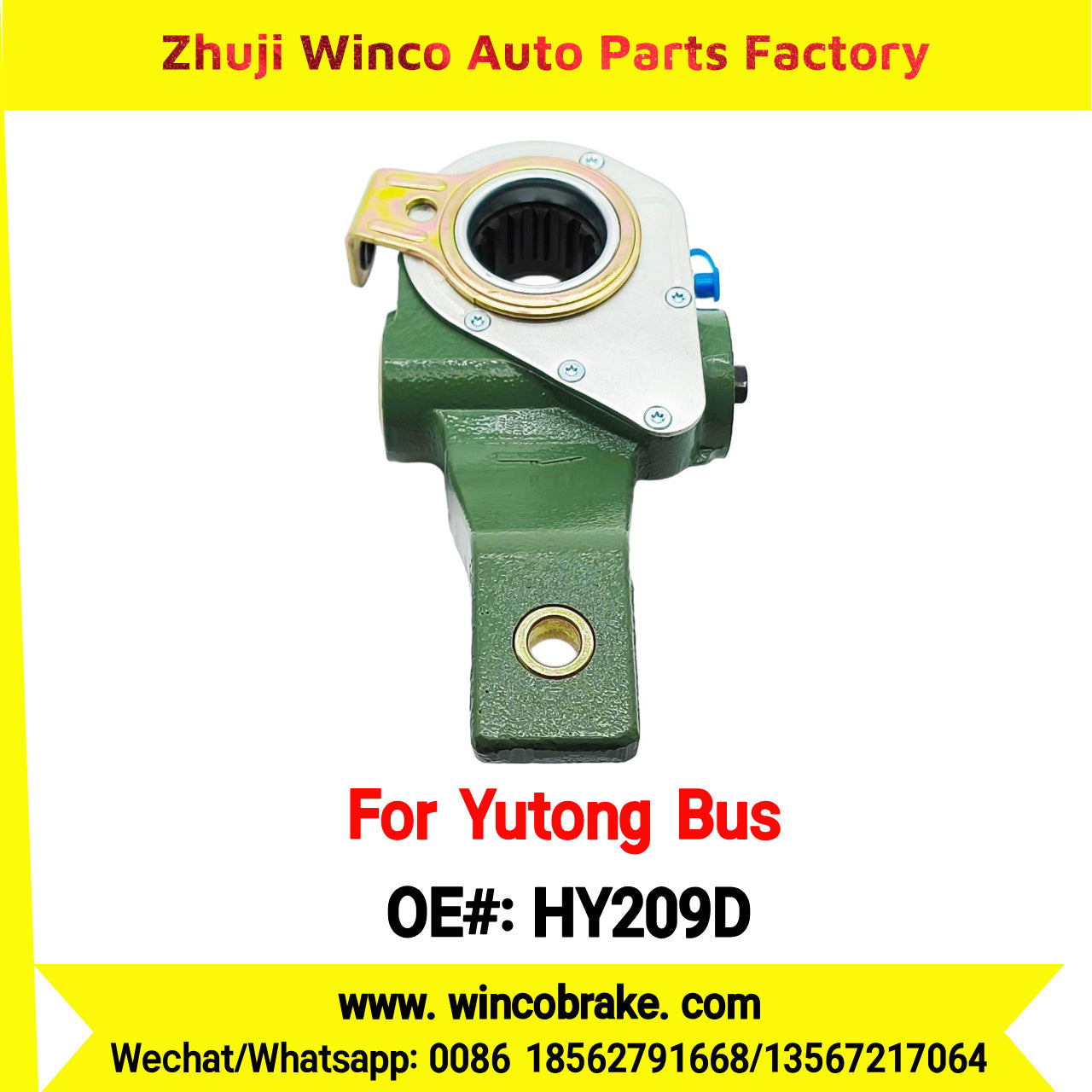 Winco OEM HY209D Automatic Slack Adjuster TO FIT YUTONG BUS ZK6129H/ZK6119HA 14 Teeth