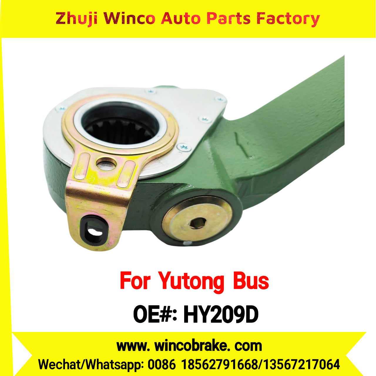 Winco OEM HY209D Automatic Slack Adjuster TO FIT YUTONG BUS ZK6129H/ZK6119HA 14 Teeth