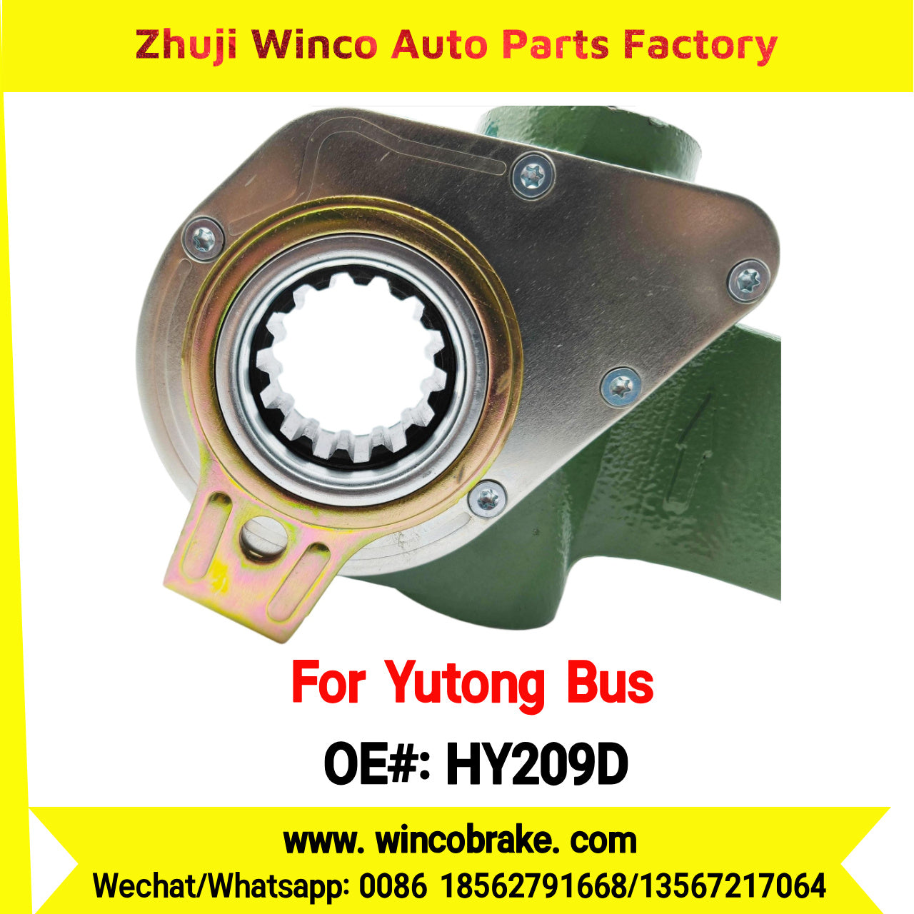 Winco OEM HY209D Automatic Slack Adjuster TO FIT YUTONG BUS ZK6129H/ZK6119HA 14 Teeth