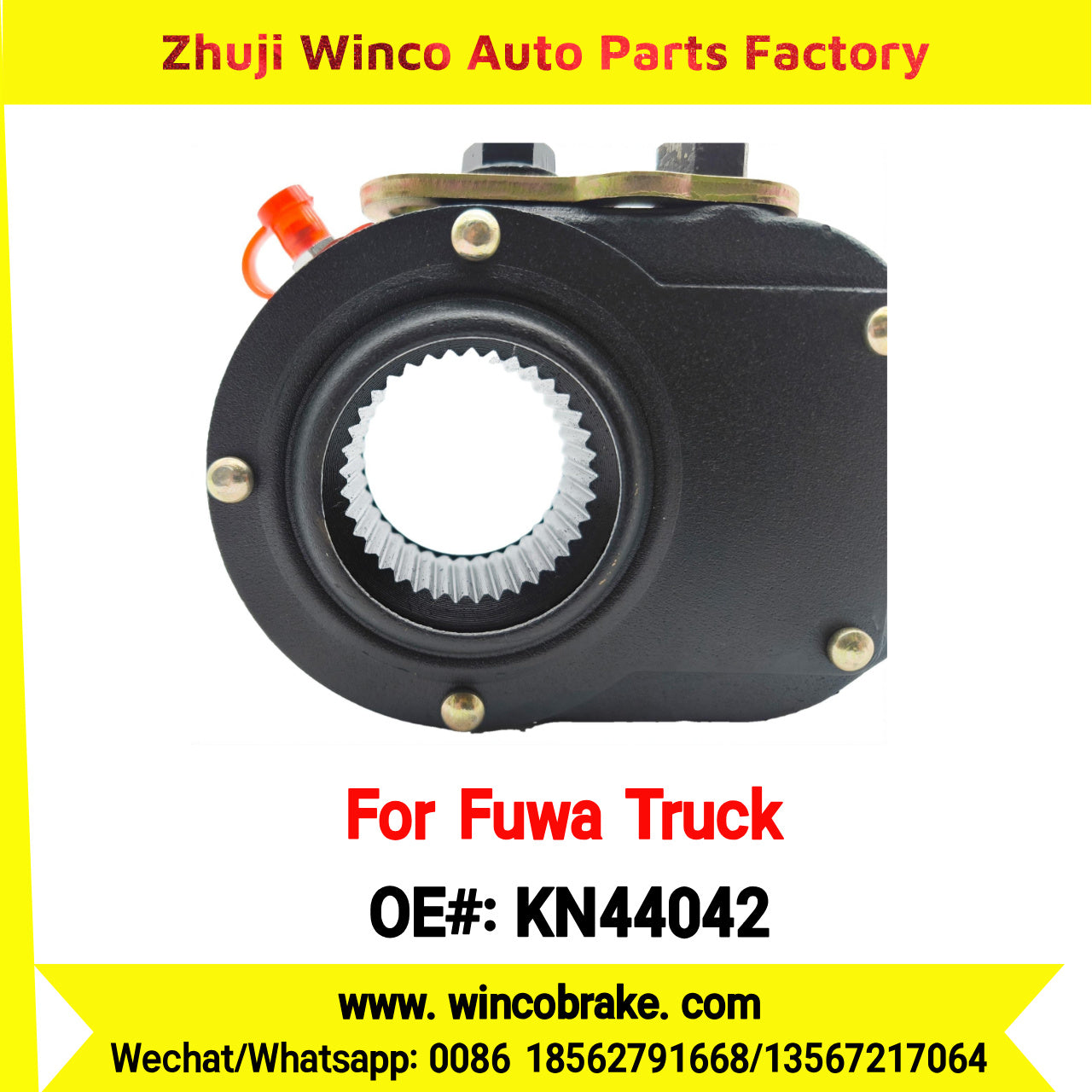 Winco OEM KN44042 Manual Slack Adjuster for Suit to China Fuwa Trucks TRAILER FUWA AXLE 3 Hole 37 Teeth Brake Systems