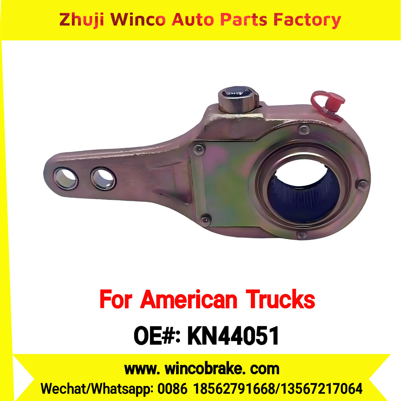 Winco OEM 286965 American Truck Brake System Parts Export Manual Slack Adjuster KN44051/286965 with 2 Holes and 28 Teeth for Trailers