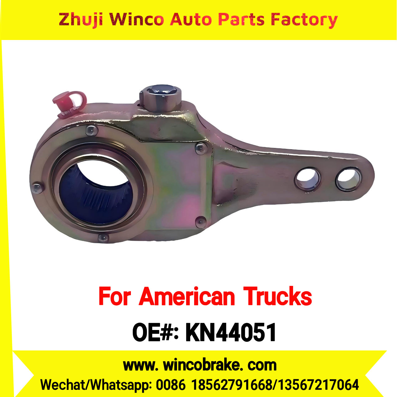 Winco OEM 286965 American Truck Brake System Parts Export Manual Slack Adjuster KN44051/286965 with 2 Holes and 28 Teeth for Trailers