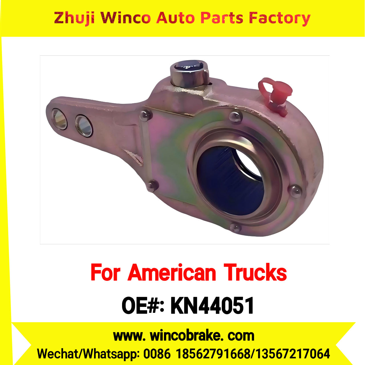 Winco OEM 286965 American Truck Brake System Parts Export Manual Slack Adjuster KN44051/286965 with 2 Holes and 28 Teeth for Trailers