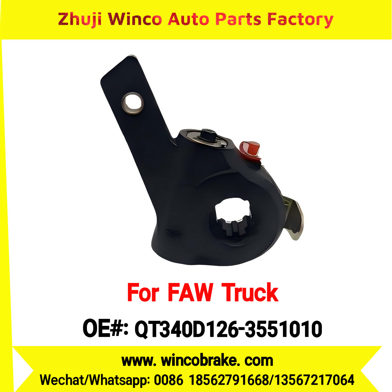Winco OEM QT340D126-3551010 Automatic Slack Adjuster for Suit to Chinese FAW Truck