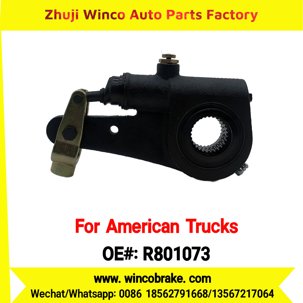Winco OEM R801073 Export Automatic Slack Adjuster To Replace Meritor For American Trucks International