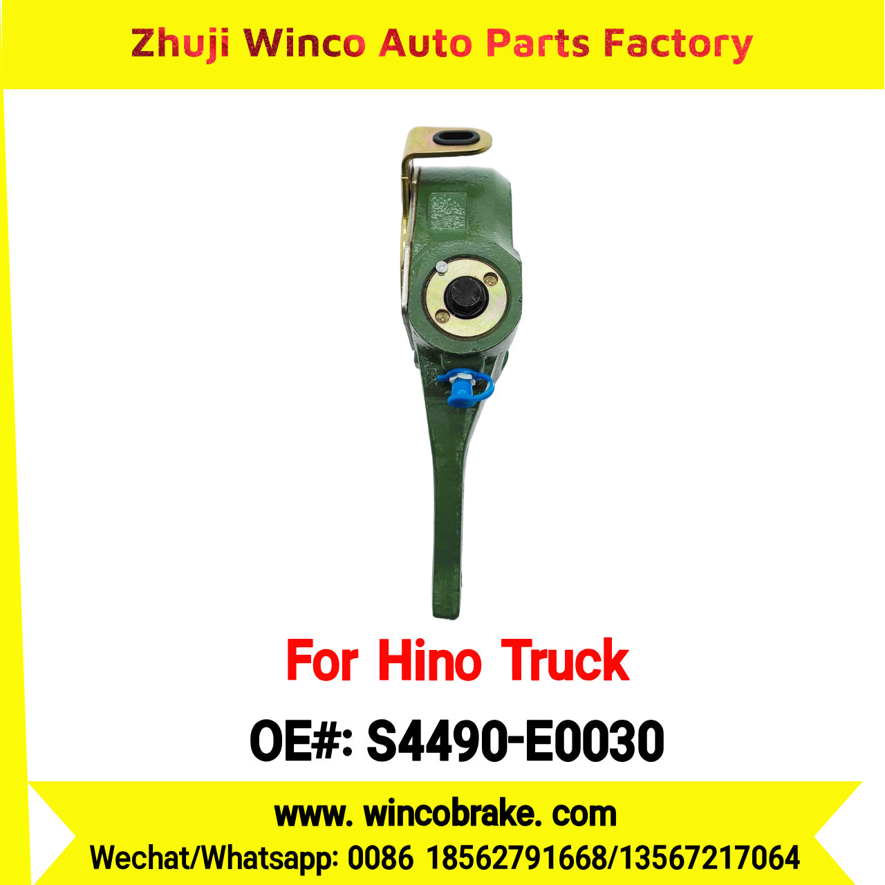 Winco OEM S4490-E0030 Automatic Slack Adjuster for Suit to Japanese HINO Truck Spare Parts Hino 700