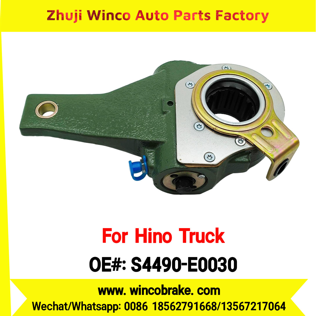 Winco OEM S4490-E0030 Automatic Slack Adjuster for Suit to Japanese HINO Truck Spare Parts Hino 700