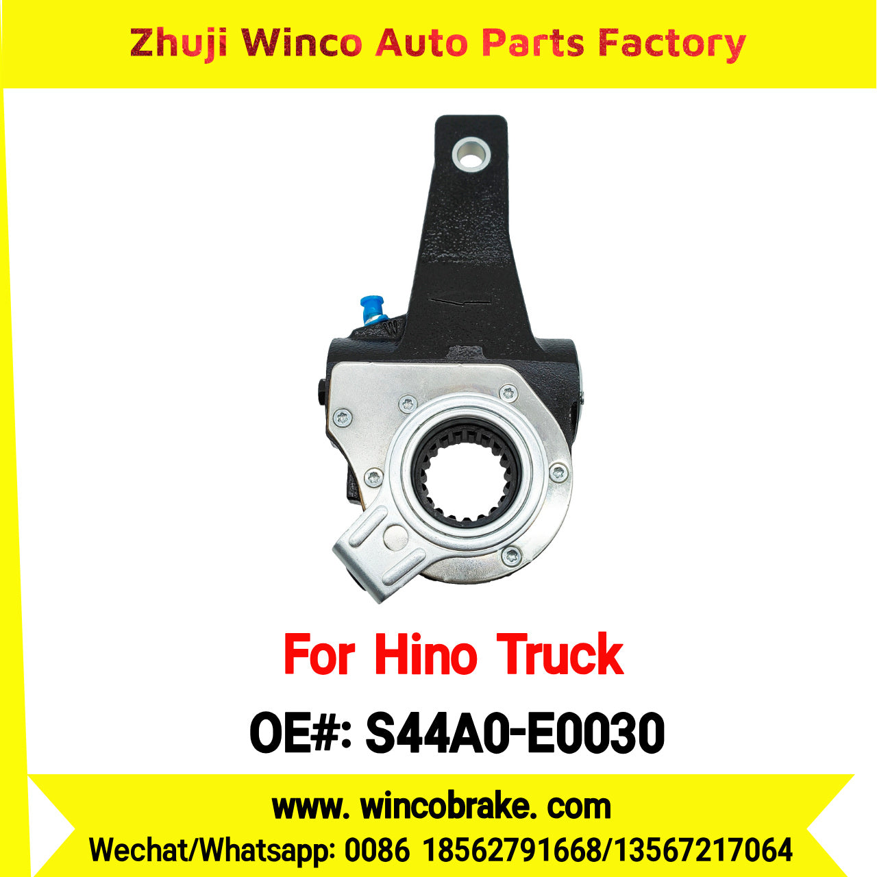 Winco OEM S44A0-E0030 Automatic Slack Adjuster for Suit to Japanese HINO Truck 700 TRUCKS 14 Teeth Spare Parts