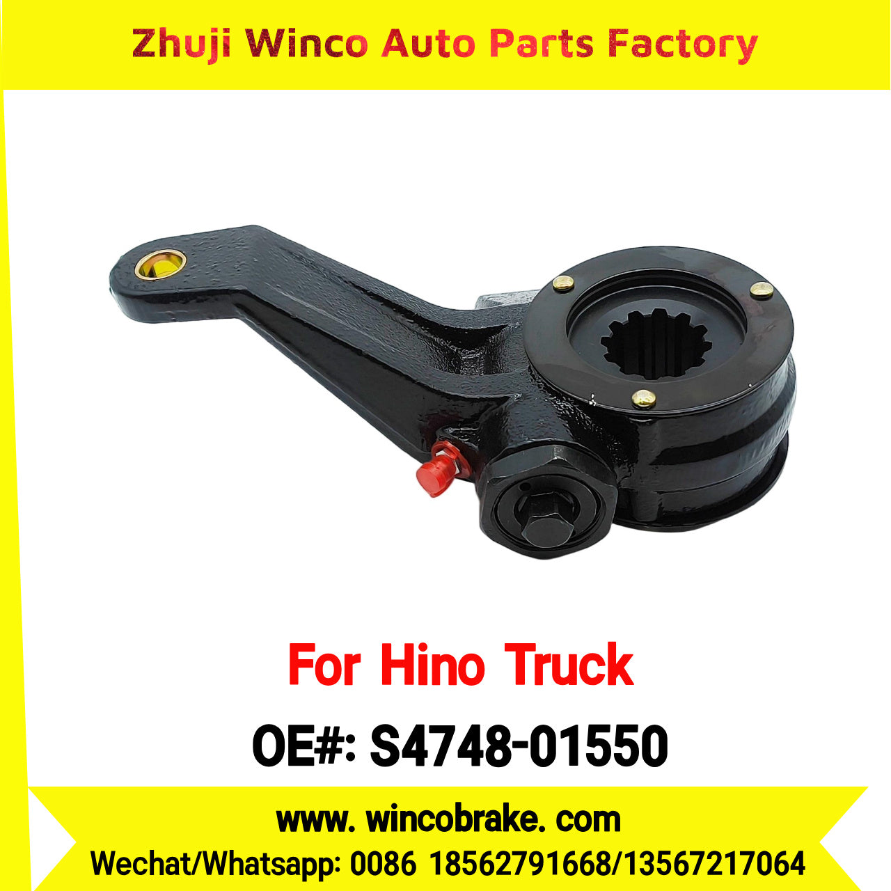 Winco OEM S4748-01550 Brake Slack Adjuster for Suit to Japanese HINO Truck EF500 Spare Parts