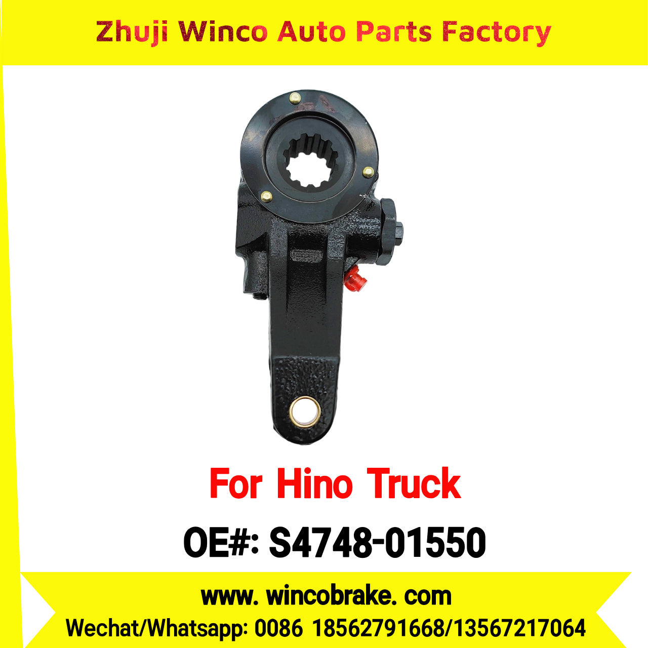 Winco OEM S4748-01550 Brake Slack Adjuster Suit to Japanese HINO Truck EF500 Spare Parts