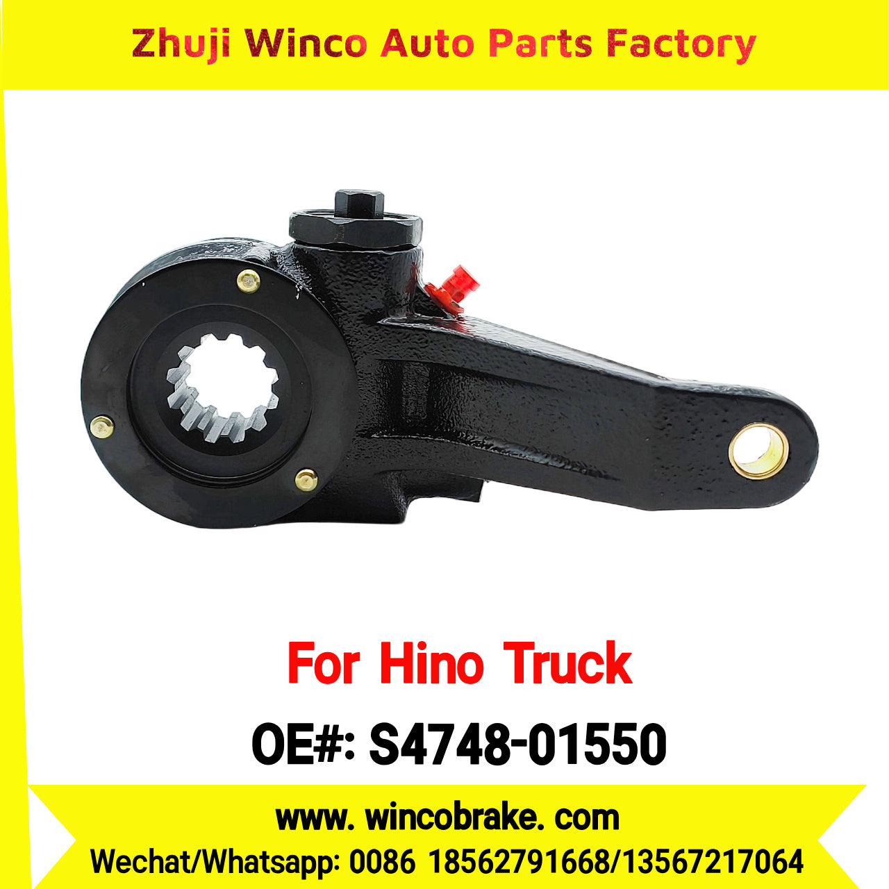 Winco OEM S4748-01550 Brake Slack Adjuster Suit to Japanese HINO Truck EF500 Spare Parts