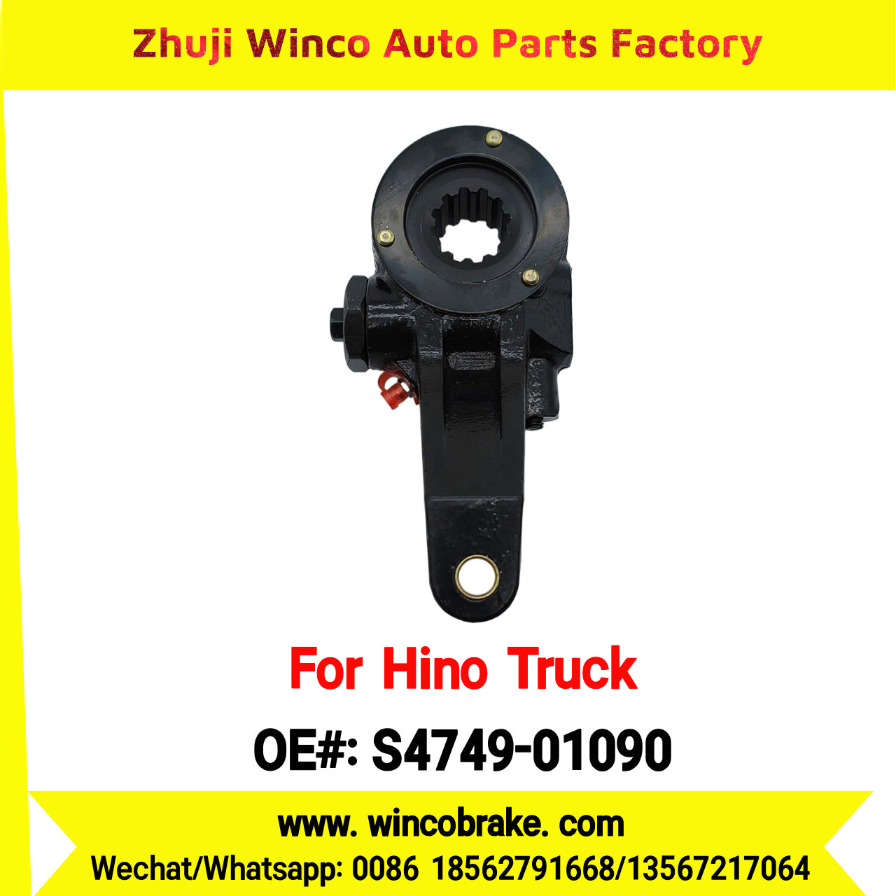 Winco OEM S4749-01090 Brake Slack Adjuster for Suit to Japanese HINO Truck EF500 Spare Parts