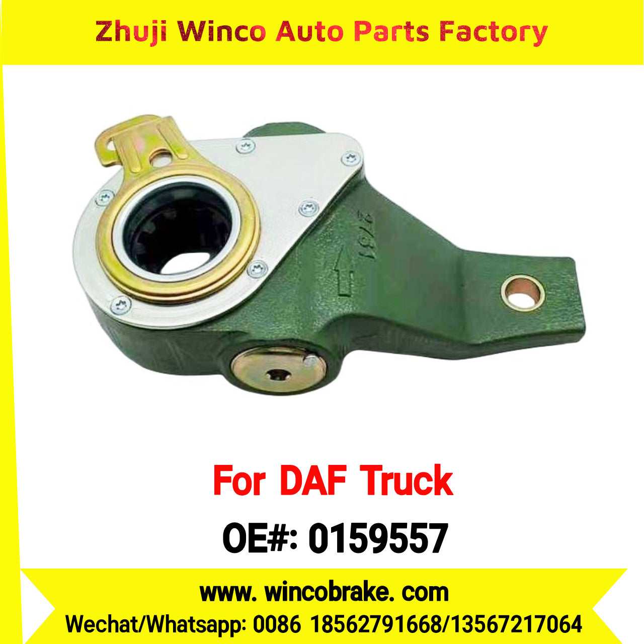 Winco OEM 0159557 Automatic Slack Adjuster TO FIT DAF Truck RH Spline 10 Teeth Replaces Haldex 72524
