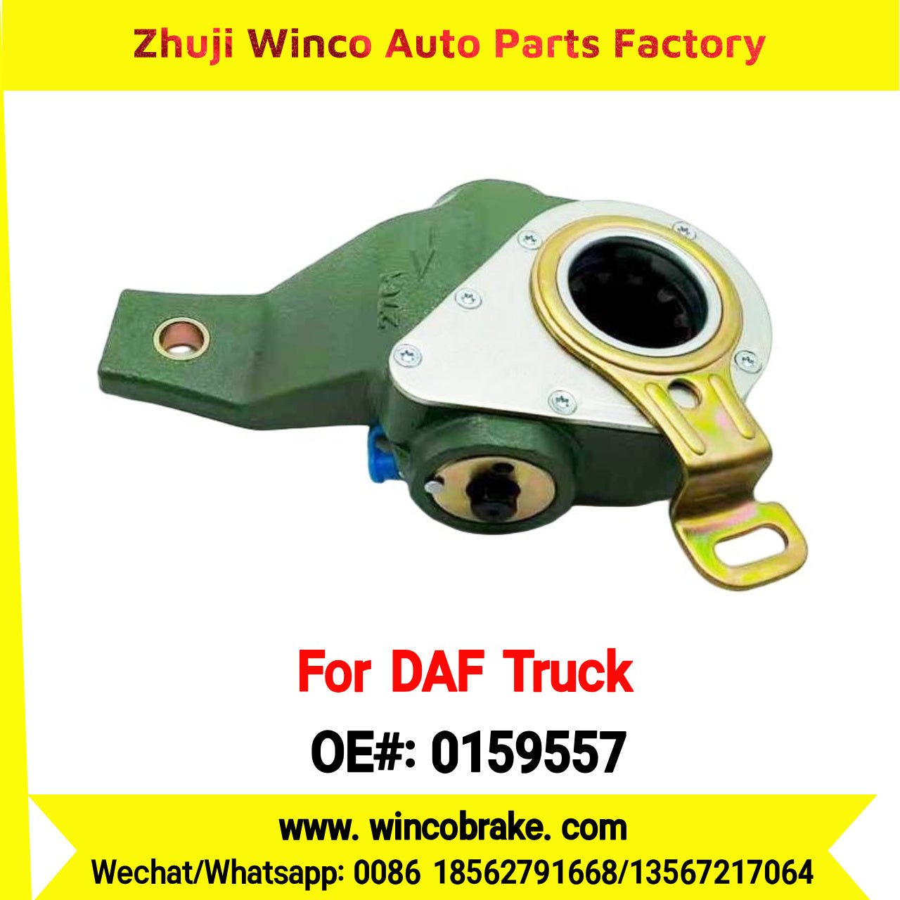 Winco OEM 0159557 Automatic Slack Adjuster TO FIT DAF Truck RH Spline 10 Teeth Replaces Haldex 72524