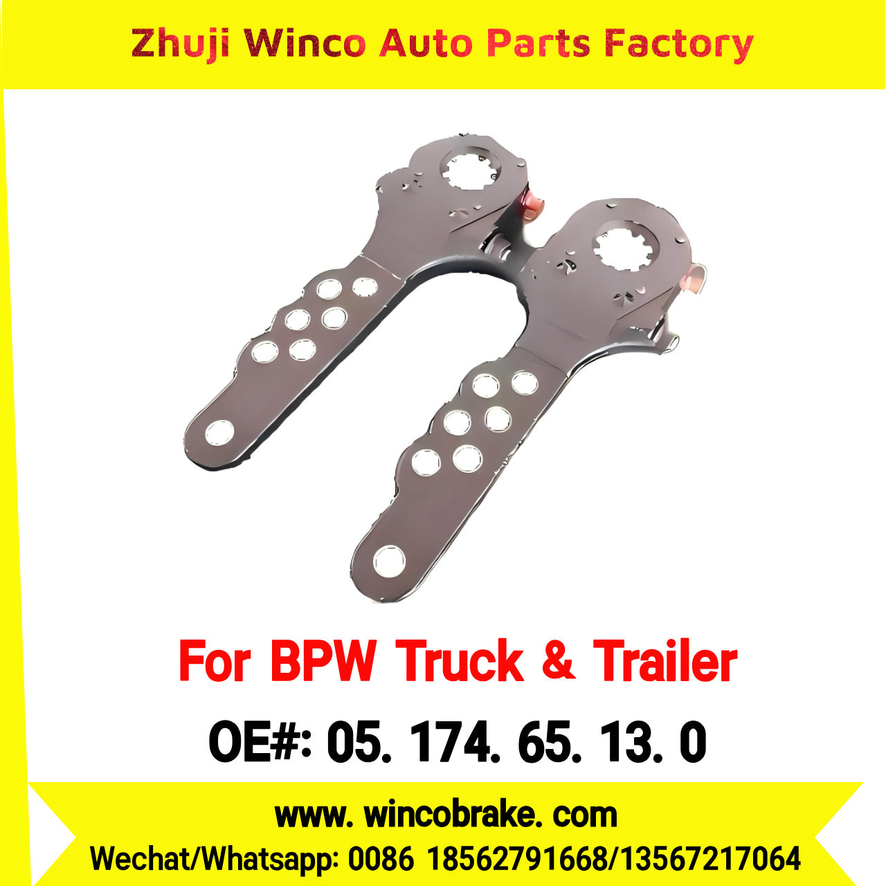 Winco OEM 05.174.65.13.0 Manual Brake Slack Adjuster for Bpw Axle Trailer