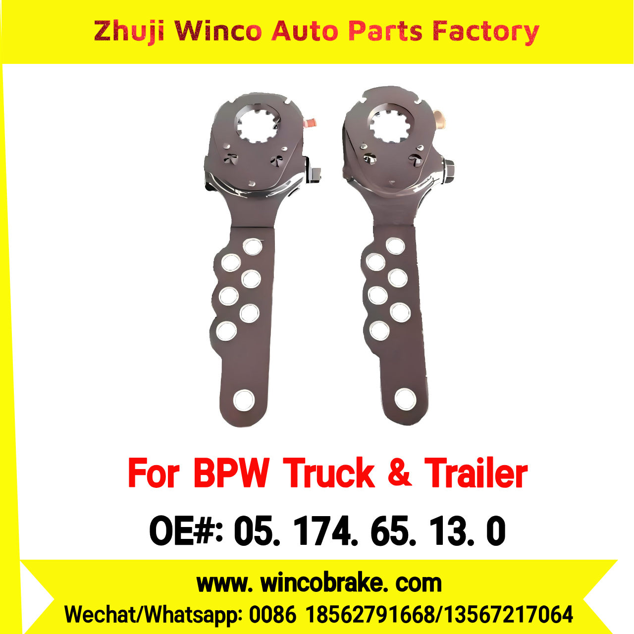 Winco OEM 05.174.65.13.0 Manual Brake Slack Adjuster for Bpw Axle Trailer