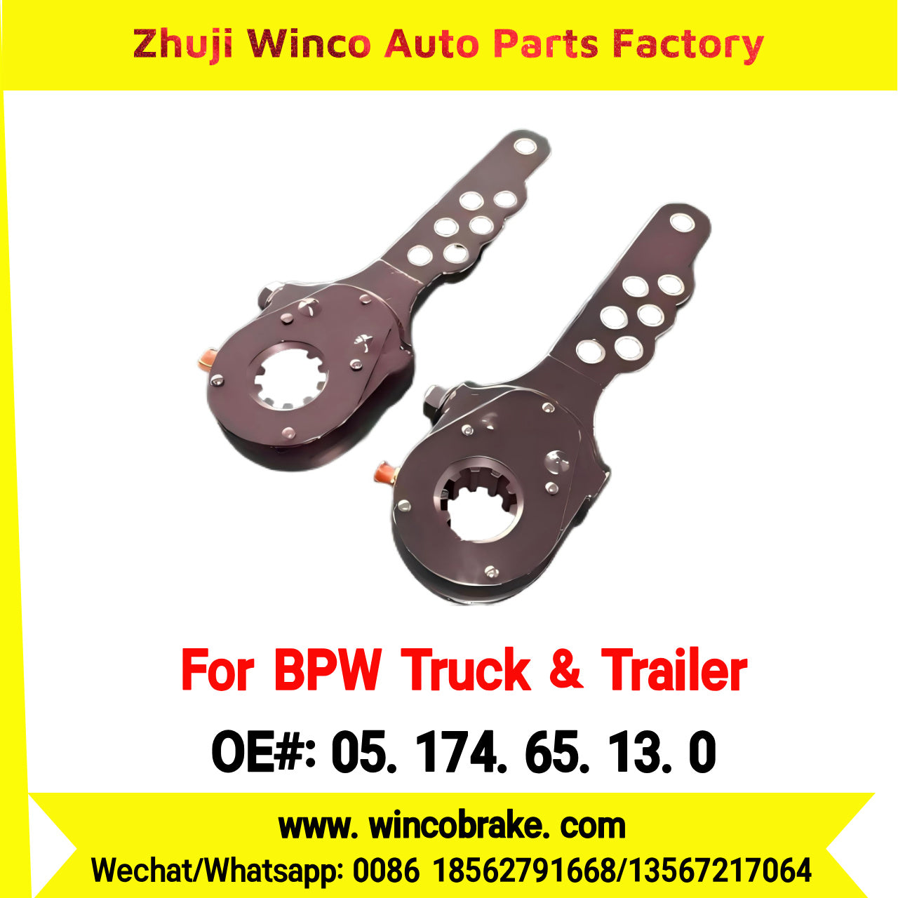 Winco OEM 05.174.65.13.0 Manual Brake Slack Adjuster for Bpw Axle Trailer