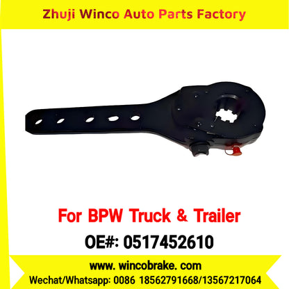Winco OEM 0517452610 High Quality BPW Axle Brake Slack Adjuster 5 Holes 10 Teeth Export Forging Body Haldex 100001721 Replacement New