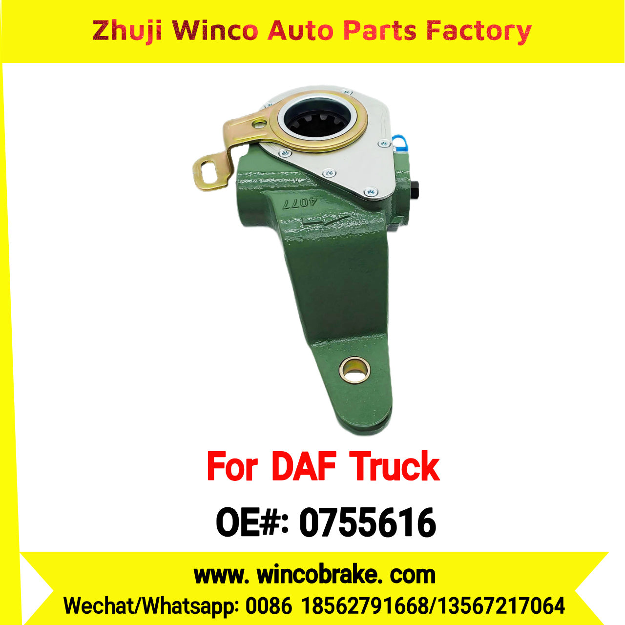 Winco OEM 0755616 Automatic Slack Adjuster TO FIT DAF TRUCK REPLACES HALDEX 72704