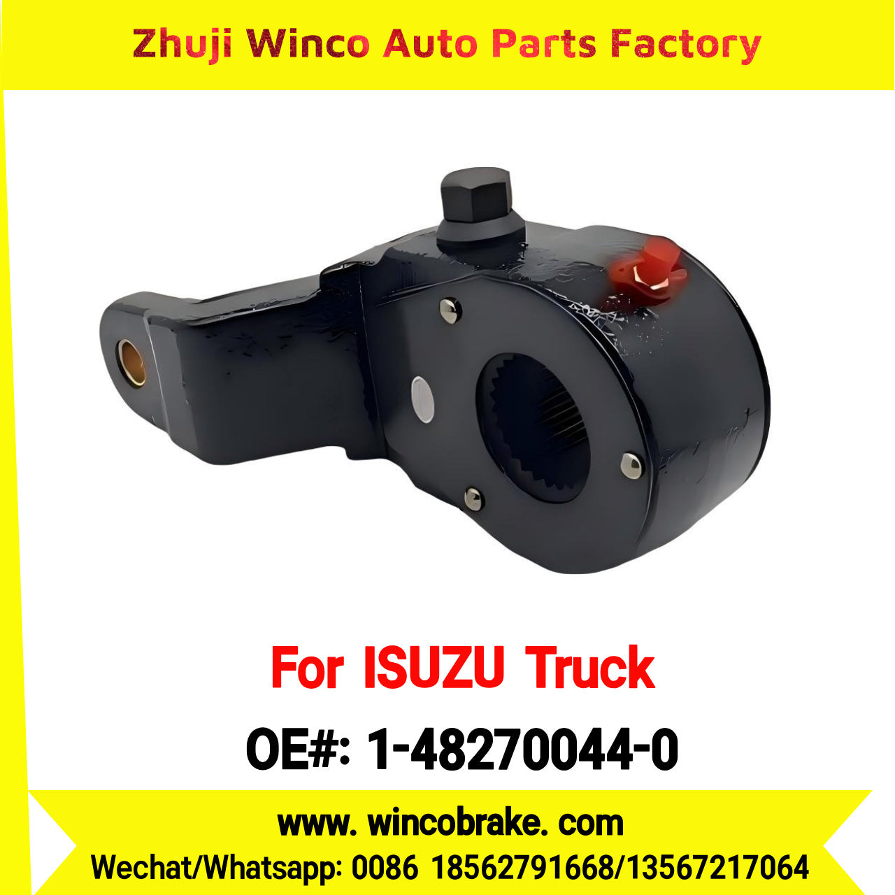 Winco OEM 1-48270044-0 Export Slack Adjuster Assembly Suitable for ISUZU FVR EVR EVR 10PE1 1482700440