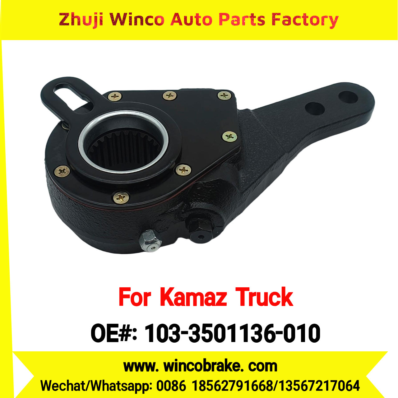 Winco OEM 103-3501136-010 Automatic Slack Adjuster for Lever Straight 25 Teeth KAMAZ to Replace HALDEX Truck Russian Heavy Duty